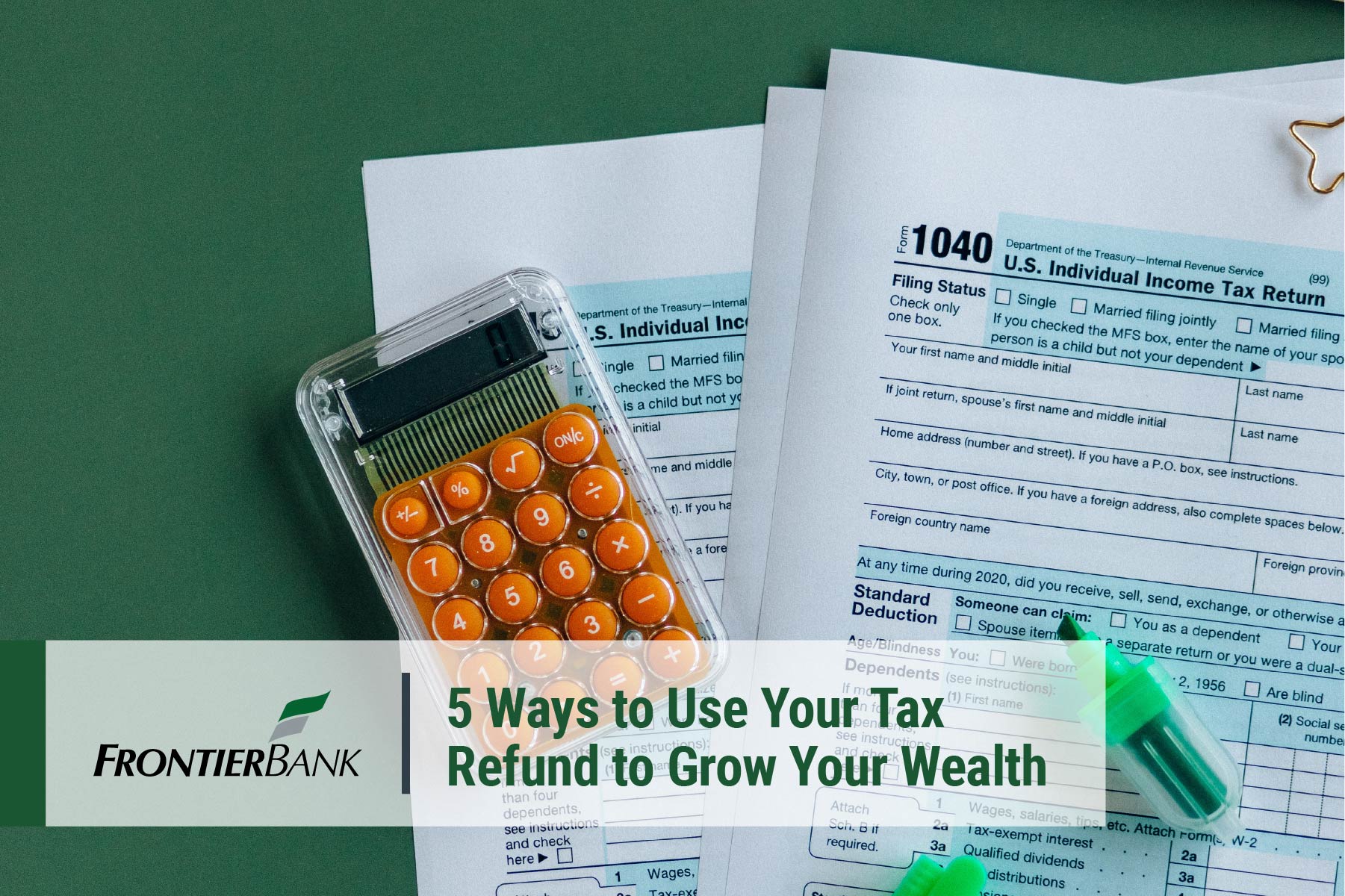 5 Ways to Use your Tax Refund with text