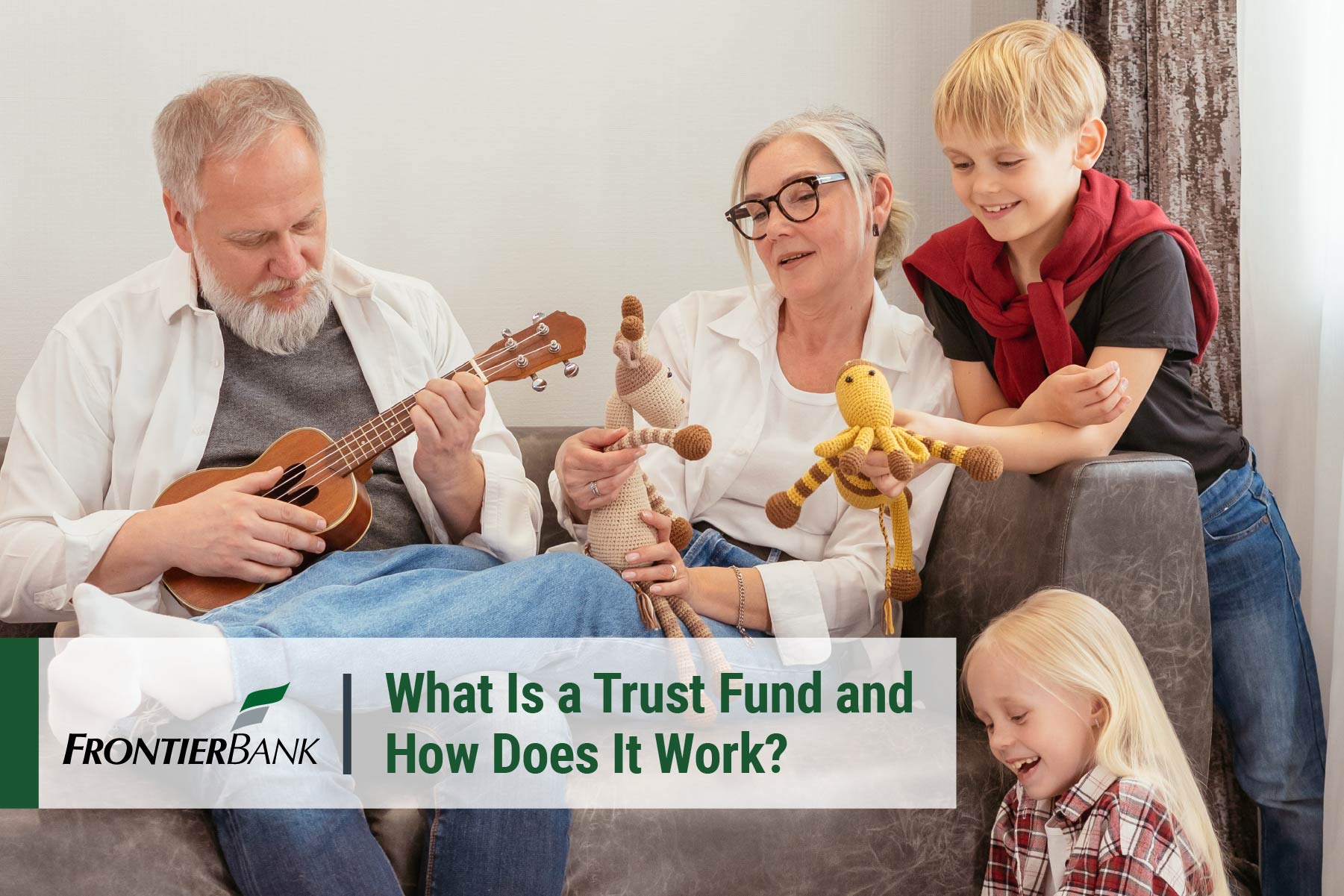 Grandparents playing instruments with grandchildren